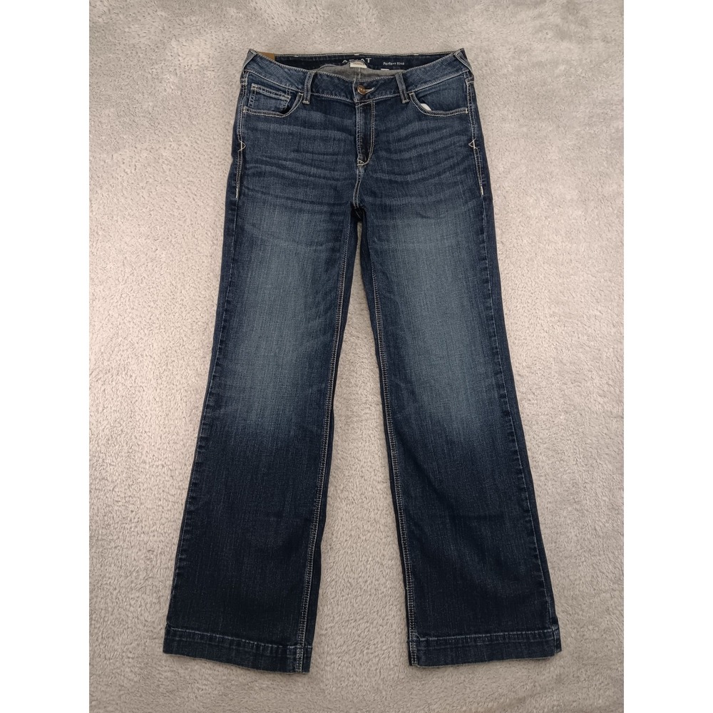 Ariat Jeans Women 16WR (34x32) Blue Aisha Wide Leg Trouser Perfect Rise Stretch